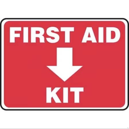 Accuform Safety Sign, FIRST AID KIT, 10 X 14, Vinyl MFSD958VS